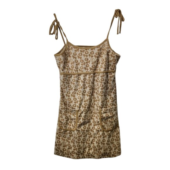 Teddy Fresh Boardwalk Terry Dress Womens Floral Print Size‎ L Terrycloth - Picture 1 of 7